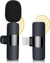 Wireless Microphone Compatible With iPhone iPad, Mini Wireless Lavalier Mic - £15.50 GBP