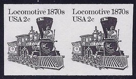 1897Ac VF-XF Imperf Error Pair &quot;Locomotive&quot; Train Mint NH Cat $45 (Stk14) - £19.65 GBP