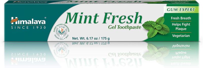 Himalaya Mint Fresh Gel Toothpaste Fluoride Free to Reduce Plaque Brighten Teeth - $6.89