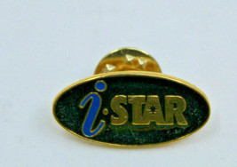 i Star Logo Oval Shaped Multi Colored Collectible Pin Pinback Vintage - £12.11 GBP