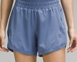 LULULEMON Track That High Rise Lined  Short 5”~Oasis Blue~SZ 8-10-12~NWT - £67.93 GBP