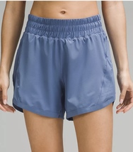 Lululemon Track That High Rise Lined Short 5”~Oasis Blue~Sz 12~NWT - £62.53 GBP