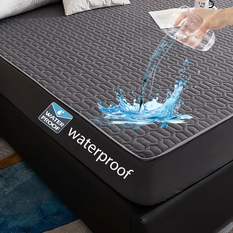 Safe Waterproof Mattress Cover Protector Soft Comfortable Breathable Printing - £19.08 GBP+