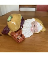 Vintage Hand Painted 9&quot; Glazed Ceramic Sleeping Garden Gnome Butt in Air... - €30,25 EUR