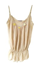 Stritvan Tank Top Women&#39;s T-shirt Beige Cream Sleeveless Tan Size M Medium - £15.94 GBP