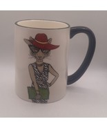 Hipster Cat Stoneware Mug Anthropomorphic Signature Housewares - £7.18 GBP