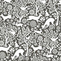 Nuwallpaper Nus3146 Merriment Peel &amp; Stick Wallpaper, Grey - £23.50 GBP