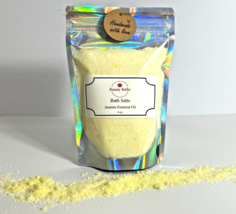 Jasmine Bath Salts Epsom Salt bath soak gift for her therapeutic body soak - $7.43