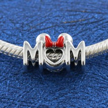 2021 Mother&#39;s Day Release Disney Minnie Mouse Mom &amp; Bow Charm With Enamel - £13.67 GBP