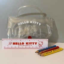 Vintage Sanrio Hello Kitty 1985 Mini Case Pencils Ruler - £15.79 GBP