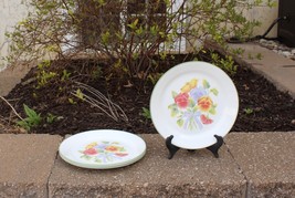 Set Of 4 Corelle Summer Blush Pansy Floral Luncheon Salad Plates 9&quot; USA EUC! - £36.15 GBP