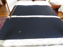 4100. 2 Remnants NAVY-BLACK Pinstripe Cotton Blend FABRIC-61&quot; X 1.25 Yds. Total - £6.29 GBP
