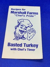 Ephemera Fold-out Leaflet Recipes Marshall Farms Chef&#39;s Pride Basted Turkey Vtg - £1.84 GBP