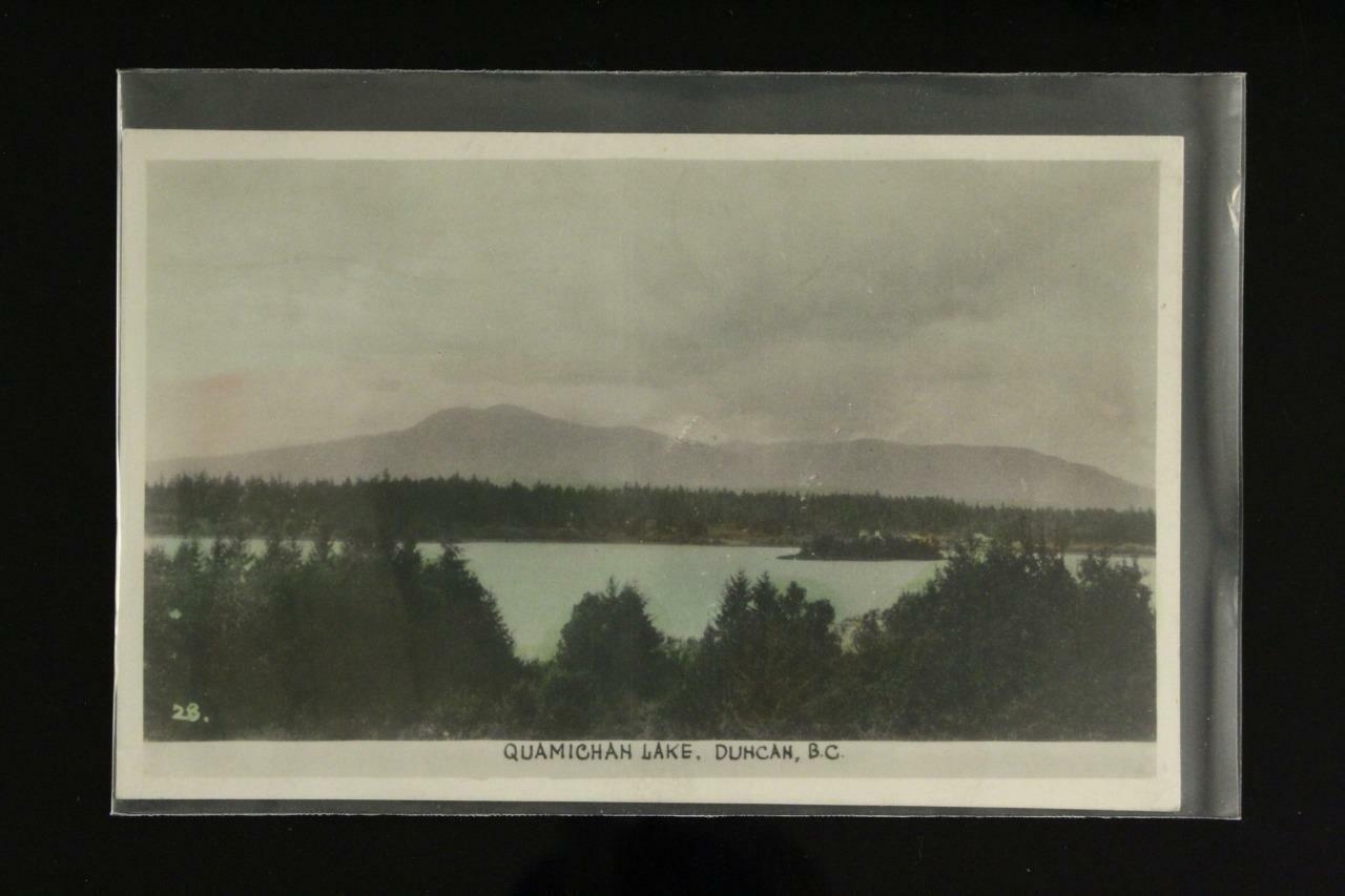 Vintage Real Photo Postcard RPPC View in Color Quamichan Lake Duncan BC ... - $9.66
