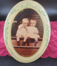 Antique Portrait With Stand Children on a Porch Old Country Home Early American - £27.55 GBP