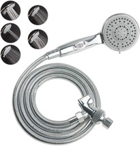 Hausun Handheld Shower Head With On/Off Switch - 5 Spray Settings, Chrome Finish - £25.53 GBP