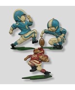 Vintage 1976 Metal Football Players HOMCO Plaques Wall Hanger USA Made D... - $27.16 CAD