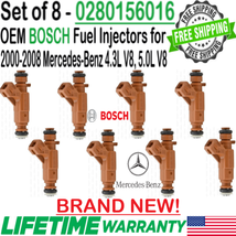 8/Pieces New Genuine Bosch Fuel Injectors For 2006 Mercedes-Benz CLS500 5.0L V8 - £303.48 GBP