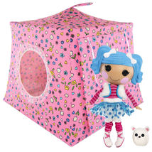 Pink Toy Tent, 2 Sleeping Bags, Flower & Heart Print for Dolls, Stuffed Animals - £19.61 GBP