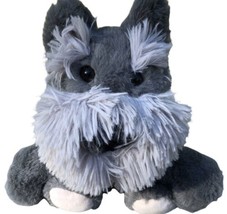 Scottish Terrier 12” Plush Grey Puppy Dog With Red Heart Soft Fluffy Animal - £14.02 GBP