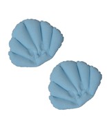 Inflatable Bath Pillow with Suction Cup 2 Pack Terry Cloth Covered 11.8&quot;... - £7.49 GBP