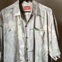 Tommy Bahama Adult Mens XL Hawaiin Floral Shirt Sleeve Shirt 100% Silk O... - $14.84