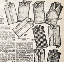 1900 Mens Winter Overshirts Advertisement Victorian Sears Roebuck 5.25x7 - $19.99