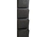 Black Rub Thru 4 Slot Hanging Wall Mailbox, 14.5&quot; W X 4&quot; D X 46&quot; H, Meta... - $152.99