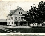 1908 Postcard Deerfield Center NH Odd Fellows&#39; Hall &amp; Store of I D Adams... - $102.91