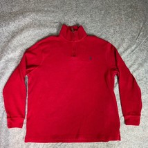 Polo Ralph Lauren Mens Sweater 2XL XXL Red Navy Pony Quarter Zip Pullove... - £22.91 GBP