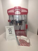 West Bend 4 Qt Theater Style Popcorn Machine Red Tested Works Clean w/Acc. - $49.49