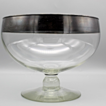Sterling Silver Wide Band Compote 2.5 Qrt. Dorothy Thorpe Vintage Pedestal Bowl  - £21.41 GBP