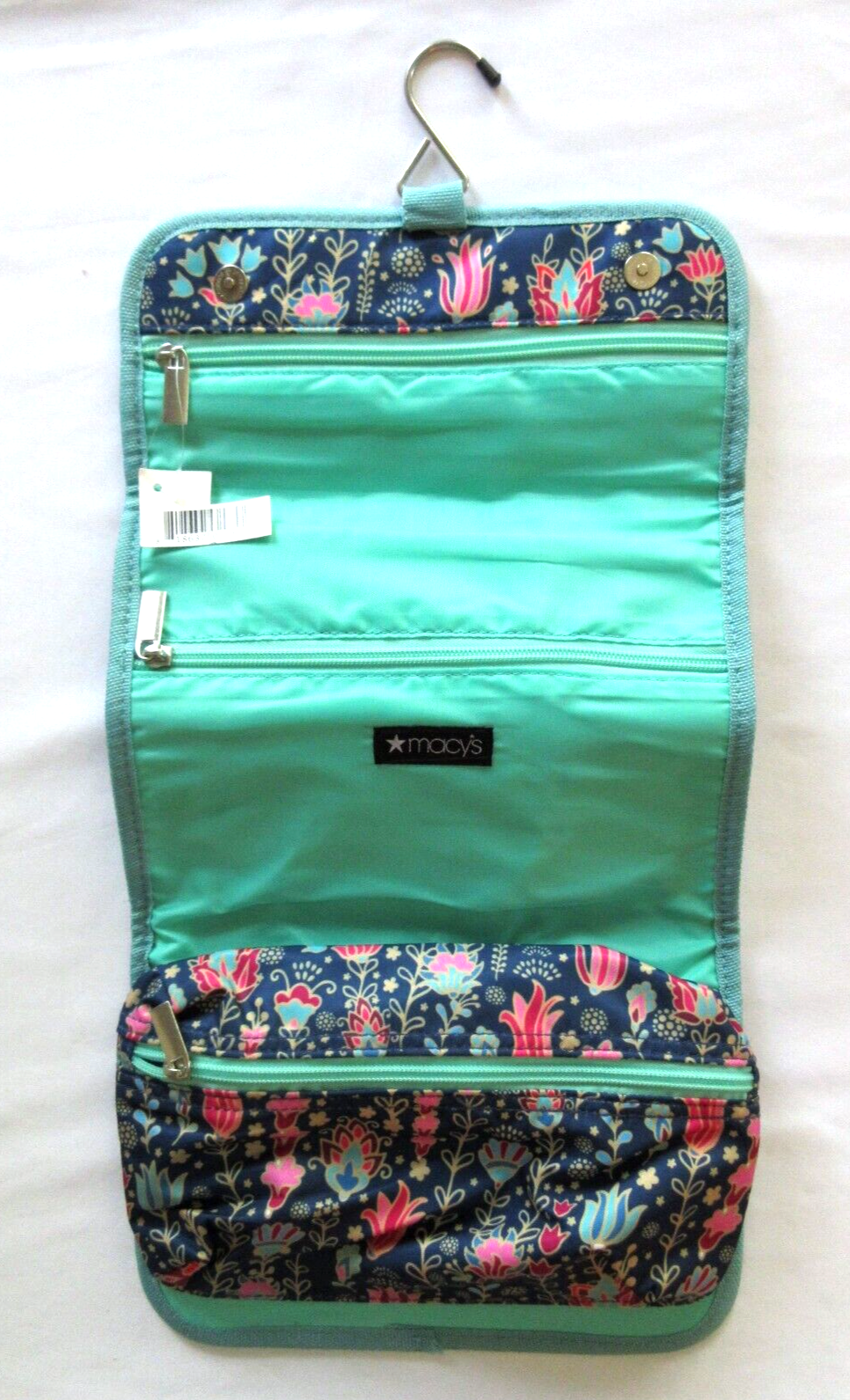 Primary image for Macy's Designer Toiletry Cosmetic Travel Bag Makeup Organizer Storage Brand New