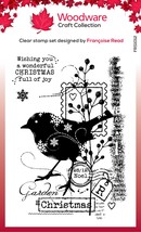 Woodware Clear Stamps 4&quot;X6&quot;-Christmas Robin FRS1012 - £20.10 GBP