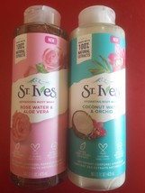 2PACK St. Ives Coconut Water &amp; Orchid Hydrating &amp; Rose Water Body Wash 16.0fl Oz - £15.58 GBP