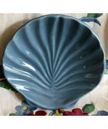 Vintage Blue Sea Shell Shape Soap Dish Vohann of California 5&quot; Made in USA - $224.64 MXN