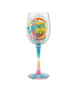 Lolita Beach Life &quot;Designs by Lolita&quot; Wine Glass 15 oz Gift Boxed Hand P... - €33,68 EUR