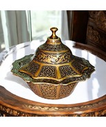 Candy Bowl with Lid, Decorative Turkish Delight Container Metal Fancy Se... - £14.69 GBP