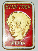 Classic Star Trek TV Series Lt. Uhura Face and Name Cloisonne Metal Pin 1990 NEW - £7.76 GBP