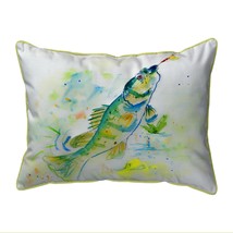 Betsy Drake Yellow Perch Small Indoor Outdoor Pillow 11x14 - £38.91 GBP