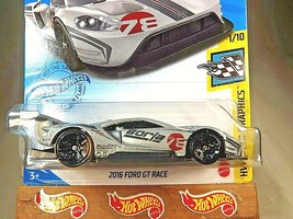 2021 Hot Wheels #67 HW Speed Graphics 1/10 2016 FORD GT RACE Gray w/Black J5 Sp - £5.53 GBP