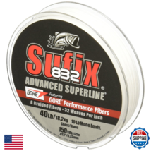 Sufix 832 Braided Fishing Line 6 lb Ghost 150 yds - R8 Precision - $32.01