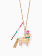 KATE SPADE 12K Gold-Plated Scenic Route Penny The Piñata Pendant Necklace New - £63.94 GBP