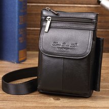 Men Small Messenger Business Bag Waist Pack Casual High Quality Male Loop Skin B - £29.56 GBP