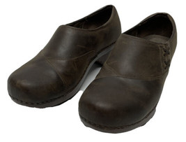 Dansko Professional Stapled Brown Leather Clogs US 9, EU 40 - £30.34 GBP