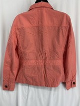 LL Bean Women&#39;s Long Sleeve Collared Cotton  Jacket Color Salmon Pink Si... - £22.77 GBP