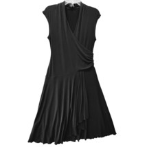 Max &amp; Cleo Sleeveless Midi Dress Womens Size Small Black Surplice V-Neck Unlined - $6.30