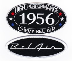 1956 Chevy Bel Air SEW/IRON On Patch Badge Emblem Embroidered Hot Rod Muscle Car - £10.34 GBP