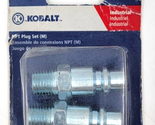 Kobalt 3/8&quot; Inch Industrial Male Plug Kit for Air Compressor Hose Connec... - £6.41 GBP