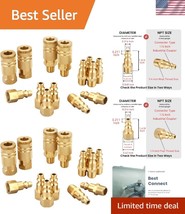 High-Performance 28-Piece Air Tool Fittings Set - Brass Construction - $1,092.89 MXN